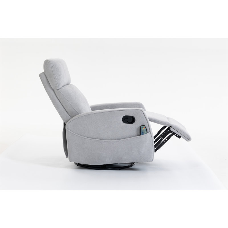 Fauteuil court en peluche, Velours gris