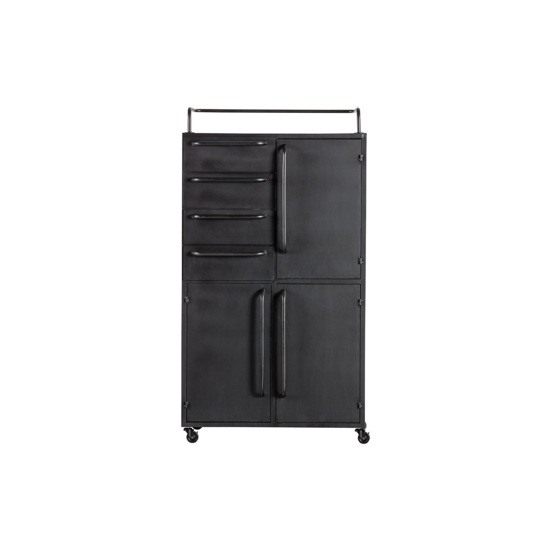 Beauty Office Storage Cabinet black,brown