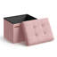 40cm Wide Velvet Tufted Rectangle Solid Colour Standard Ottoman with Storage-111000366