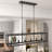 Pitman 6 - Light Kitchen Steel Island Linear Square / Rectangle Dimmable Chandelier-1005614752