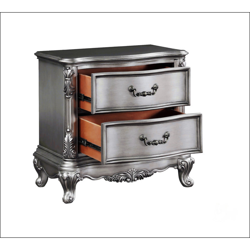 Table de chevet 2 tiroirs Traditional