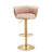 Ginko Modern Swivel Bar Stool with Backrest, Adjustable Height Kitchen Island Stool with Upholstered Seat and Footrest,-93498215-90489193