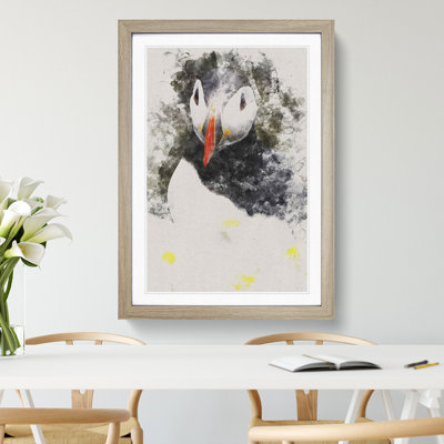 Atlantic Puffin Birds Vol.2 Watercolour - Picture Frame Graphic Art