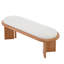 Banc rembourré en bois massif CloudHaven