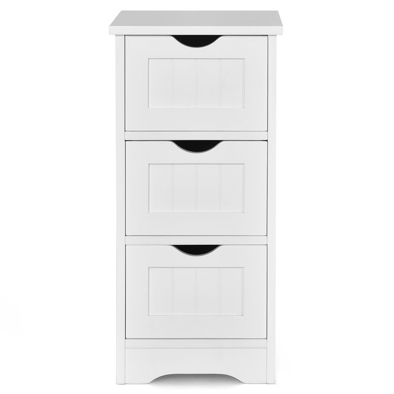 Armoire de salle de bain autoportante, Blanc