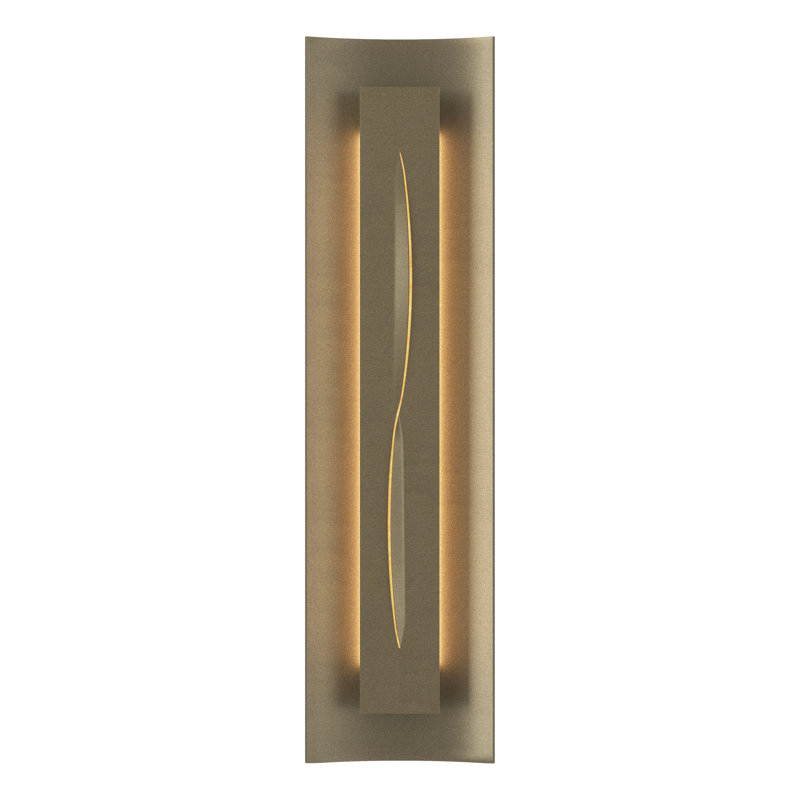 Gallery Dimmable Flush Mount Scone, Ivory Art, Soft Gold, 4.3" W x 24.5" H x 3.3" D