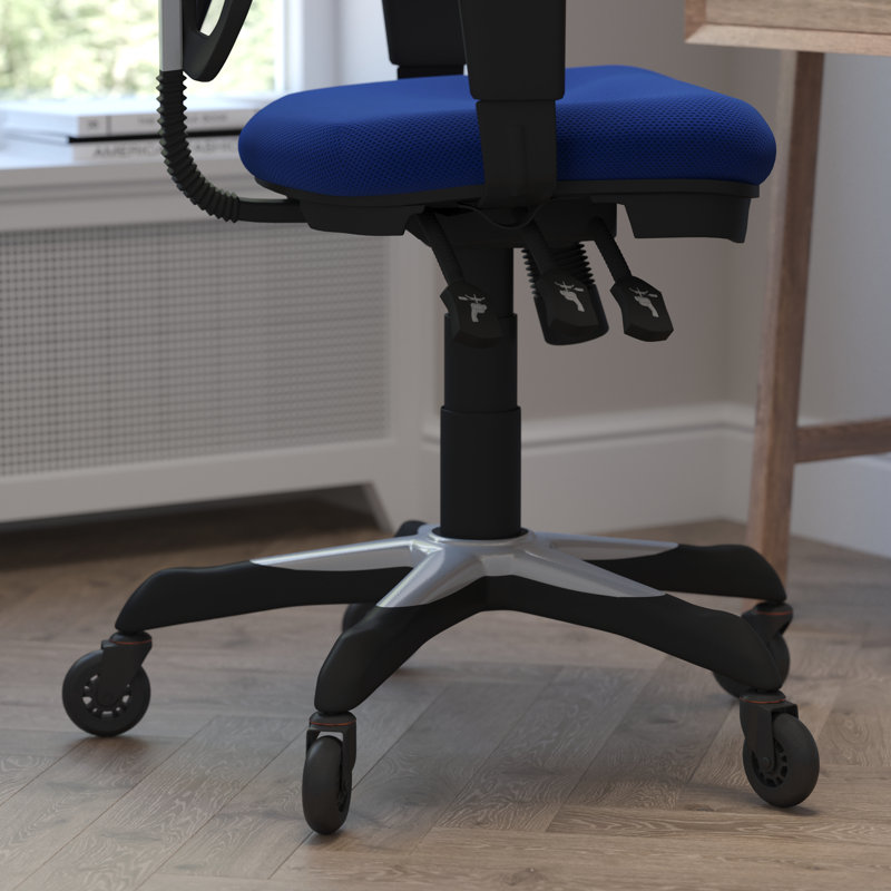Chaise ergonomique , Noir, Bleu