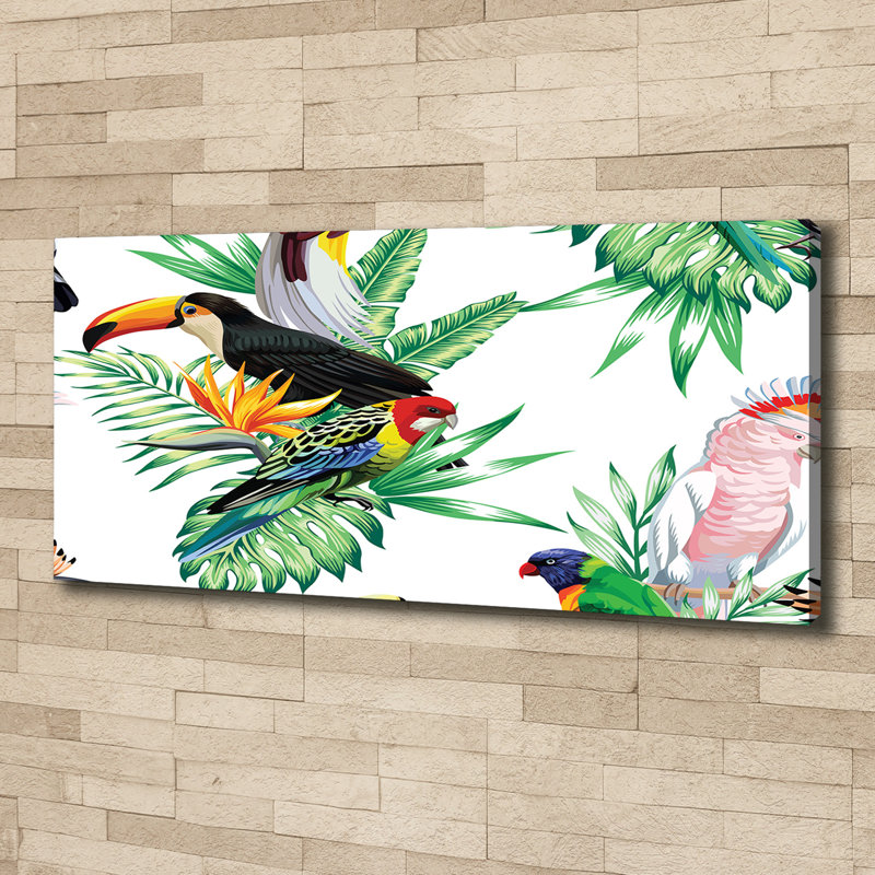 Tropical Birds - Wrapped Canvas Print