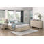 Lit plateforme tapissier moderne avec chargement USB et rangement au pied de lit-1235724503