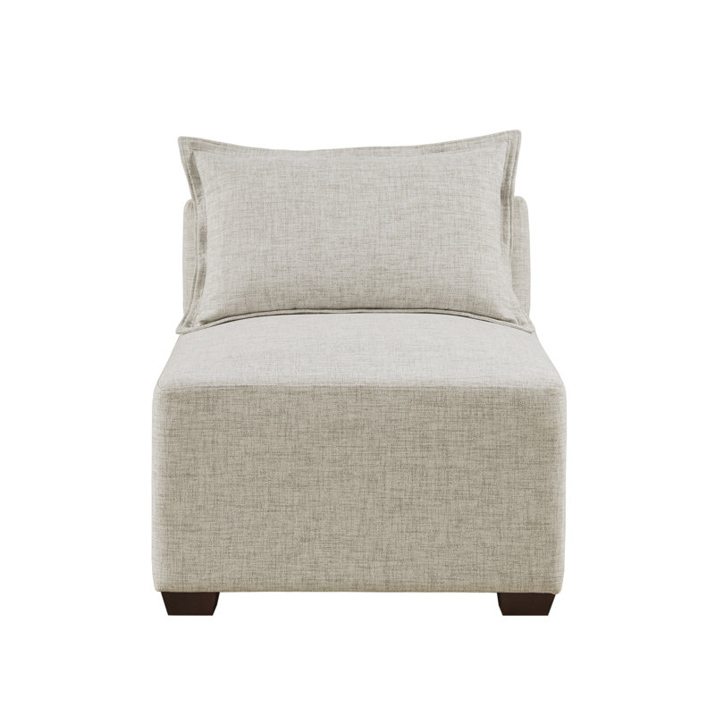 Molly Modular Armless Chair, Ivory