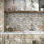 Waterfall Linear Glass And Metal Mosaic Tile-61211906
