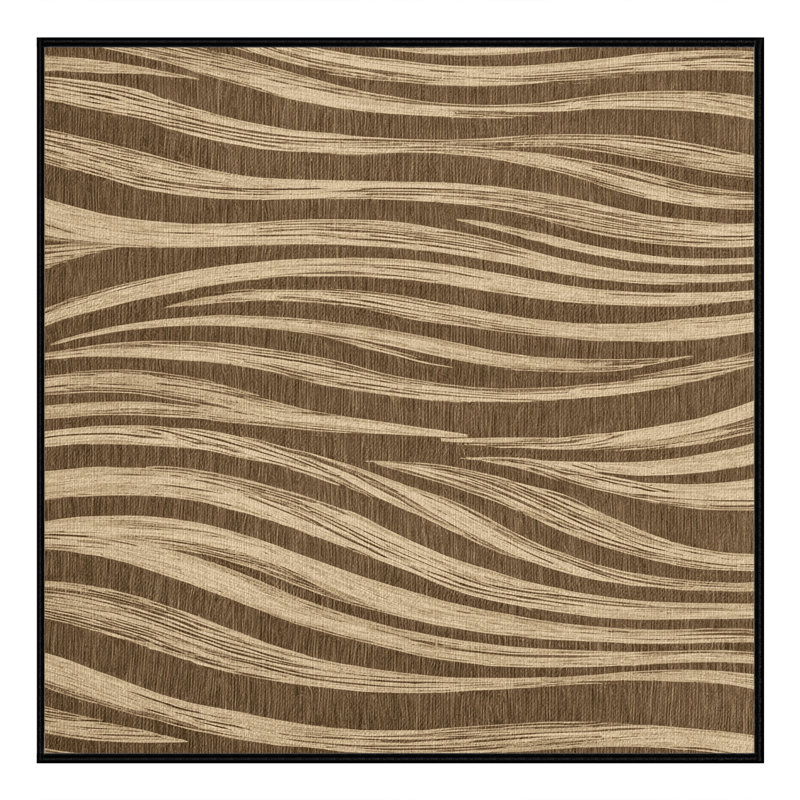 Washable Sand Patterns Hawaiian Area Rug, Square 7'