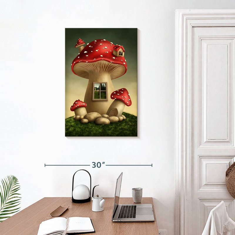 Maison de champignon Ashelle Fantasy, H 30 po x l 20 po