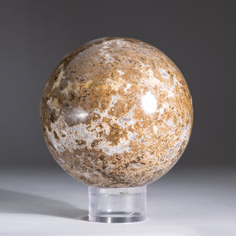 Genuine Polished Ocean Jasper Sphere (3.8 Lbs)
