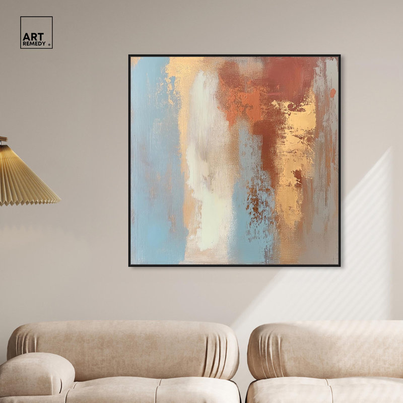 Art Remedy, Boho Abstracts, toile Canyon, couleurs II, Structure noire, H 12 po x l 12 po