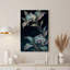 «Blue Orchids» avec feuilles bleu sarcelle sur fond sombre, art mural-132894839