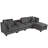 Modular Sofa with Removable Storage Ottoman, 2 hidden cup holders-110483035