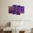 Dynamic Abstract Purple Abstract On Canvas 4 Pieces Set-92763818