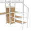 Lit mezzanine polyvalent en métal avec garde-robe et lumière DEL pour une vie confortable-707130006