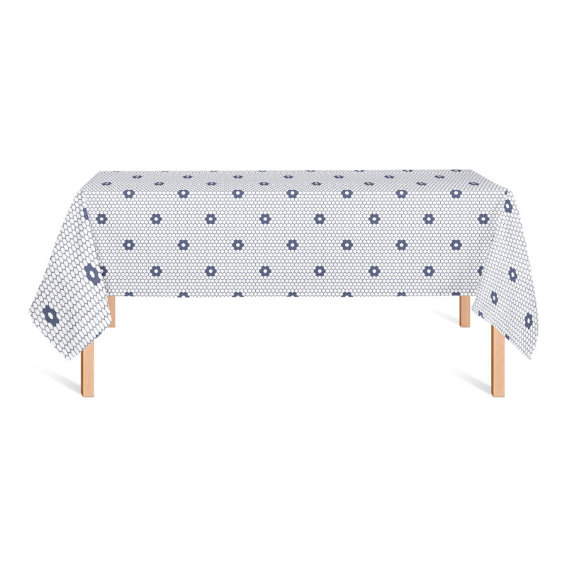 Floral Tile Pattern Tablecloth