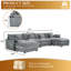 Maarif 151'' Oversized Sectional Sofa U-Shaped Couch with Ottomans-94568356