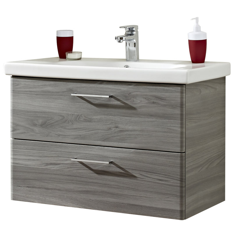 820mm Single Bathroom Vanity with Integrated Ceramic Basin