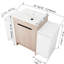 Meuble-lavabo 48 po avec lavabo en céramique, 2 armoires de rangement, porte, meuble-lavabo autoportant lustré blanc brillant de 48 po-93295488