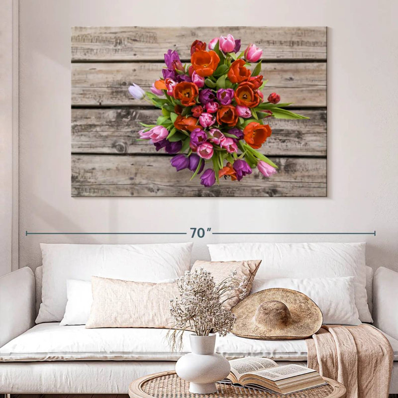 Bouquet de tulipes Harnek, H 34 po x l 51 po