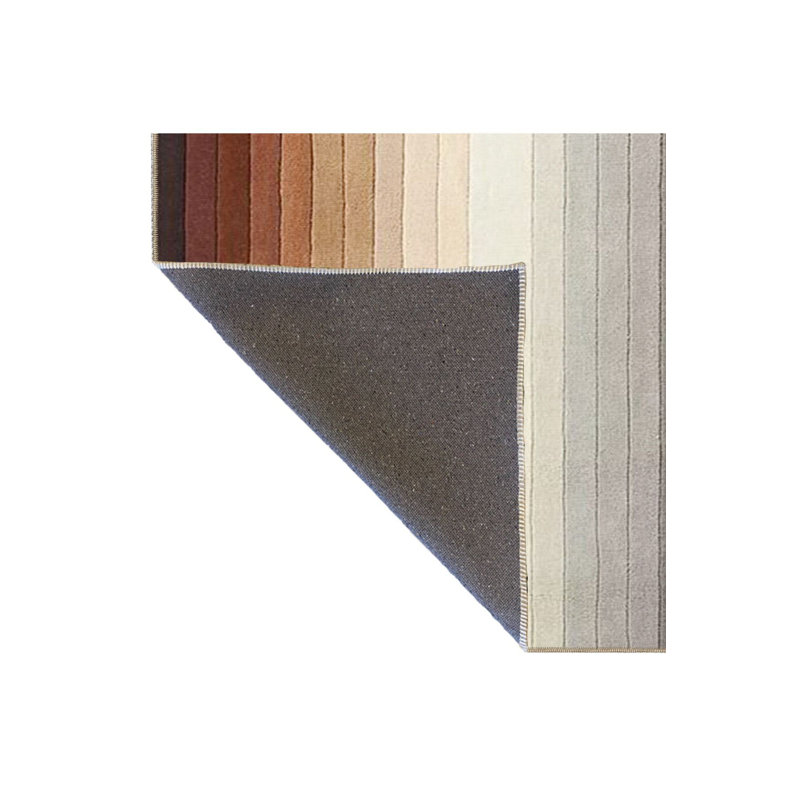 Colorful Vertical Linear Striped Woven Base Machine Washable Rug, Rectangle 5'1" x 7'7" Rug Pad Included