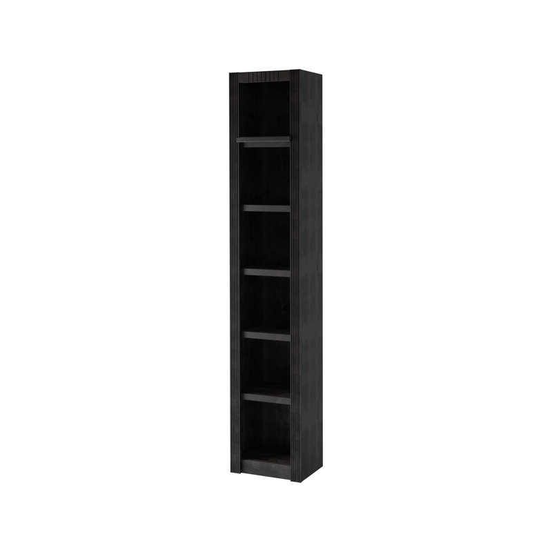 Elona 213cm H x 47cm W Solid Wood Standard Bookcase, Havana Brown
