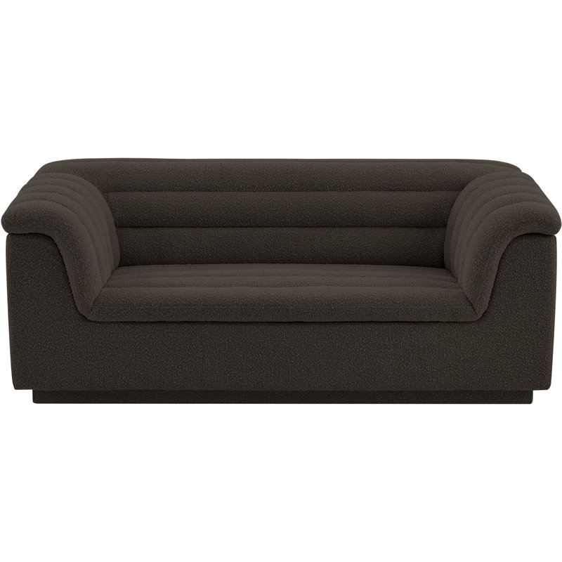 Isobela Loveseat, Tissu brun bouclé