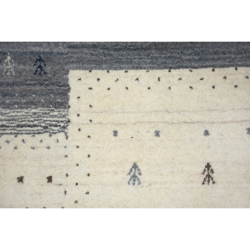 Handmade Wool Striped Area Rug, Runner 2'6" x 8'