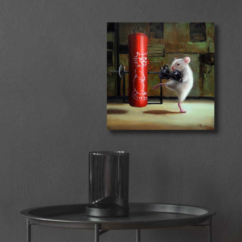 «Gym Rat» par Lucia Heffernan, H 12 po x l 12 po x P 0,13 po