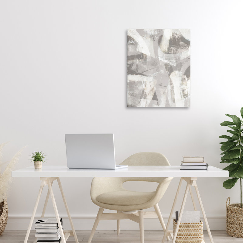 Doux courants de toile grise, design par Hannah Dawson, H 20 po x l 16 po