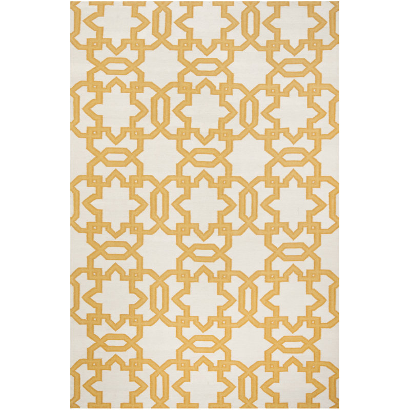 Valenzuela Geometric Wool Area Rug, Rectangle 183 x 274 cm