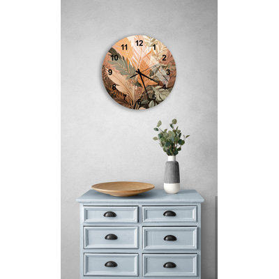 Horloge murale rétro en verre trempé