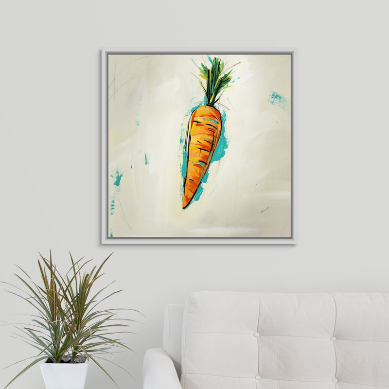 « picnic party ii », peinture sur toile, Cadre flottant blanc, H 25,7 po x l 25,7 po x p 1,75 po