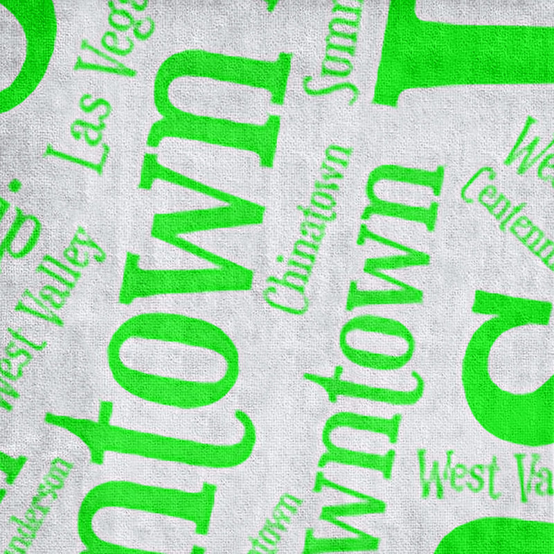 Bath Towel, Green, Poly/Cotton, Las Vegas