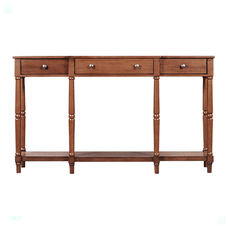 Crisann 61.36'' Console Table, Brown, Brown