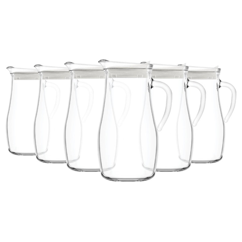LAV Misket Glass Water Jugs with Lid