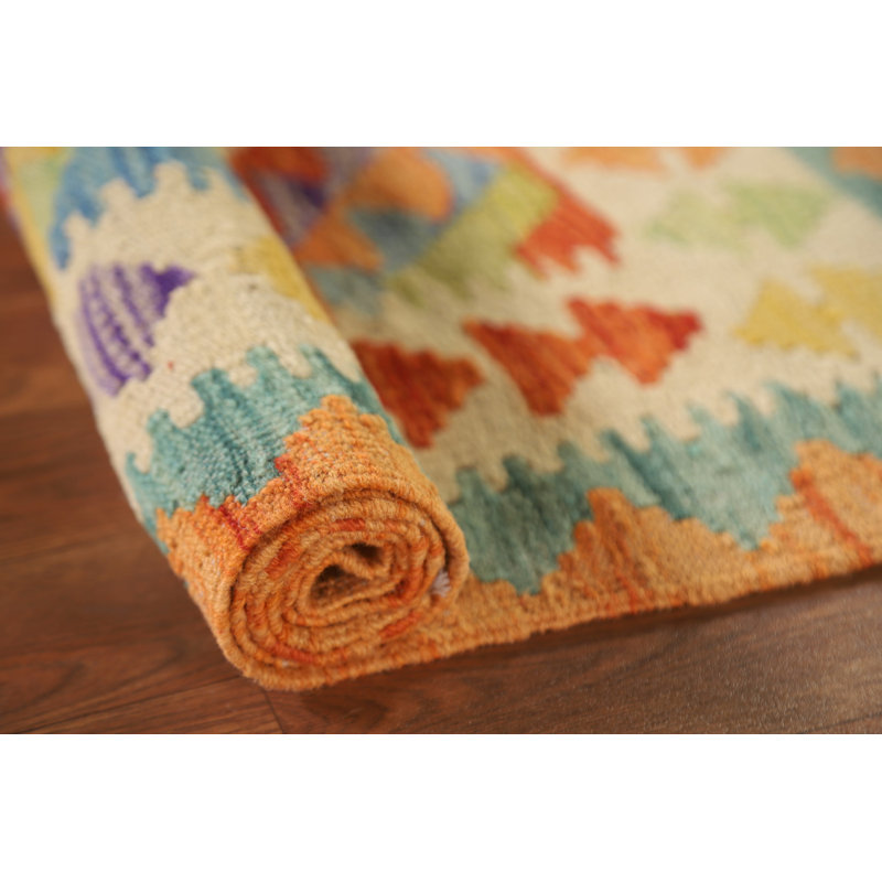 South Western Wool Kilim Oriental Rug 3x4