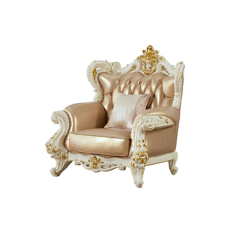 Fauteuil de luxe en bois massif de style européen
