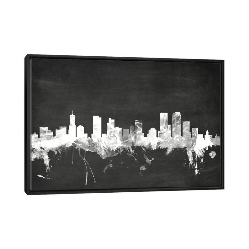 «Denver, Colorado, USA» par Michael Tompsett, impression sur toile tendue, H 40 po x l 60 po x P 1,5 po, Toile encadrée noire