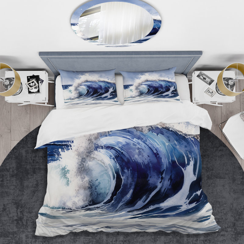Ensemble de housse de couette Ocean Wave, Housse de couette très grand et 2 très grandes t