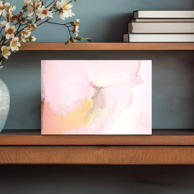 «Pink Clouds Abstract Dreamy Ethereal Nature Landscape», art mural, H 12 po x l 18 po