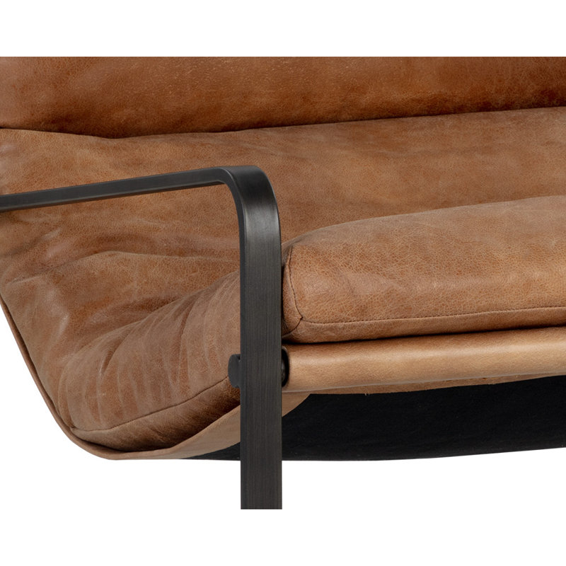 Lounge Chair, Brown Genuine Leather