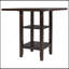 Ensemble de salle à manger 5 pièces à hauteur de comptoir en bois avec chaises rembourrées et étagères de rangement-1251478677