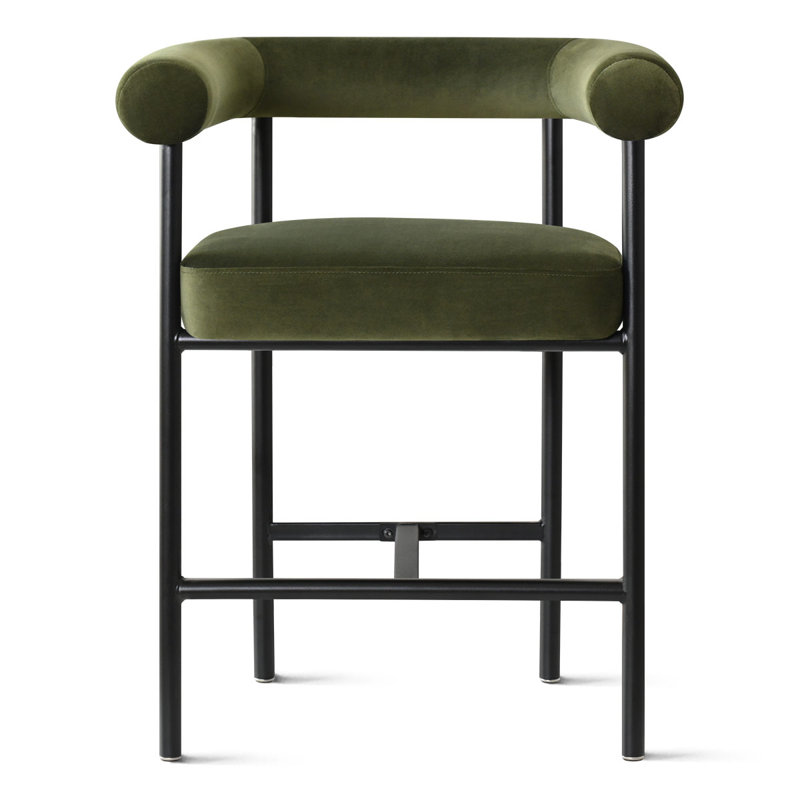 Tabouret de bar 24 po avec accoudoirs 24 po (ensemble de 3), Vert