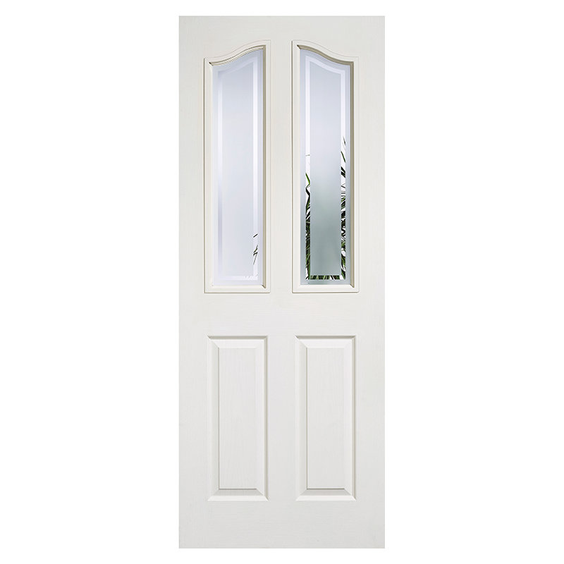 Mayfair 2L Glazed White Internal Door, 198.1cm H x 76.2cm W x 3.5cm D