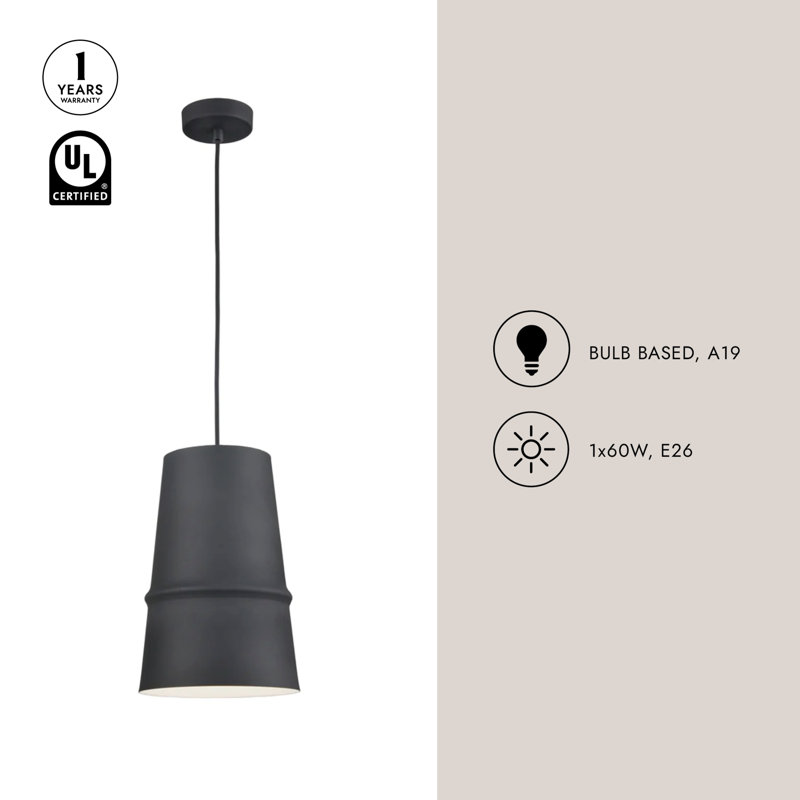 1 - Light Pendant, Gray
